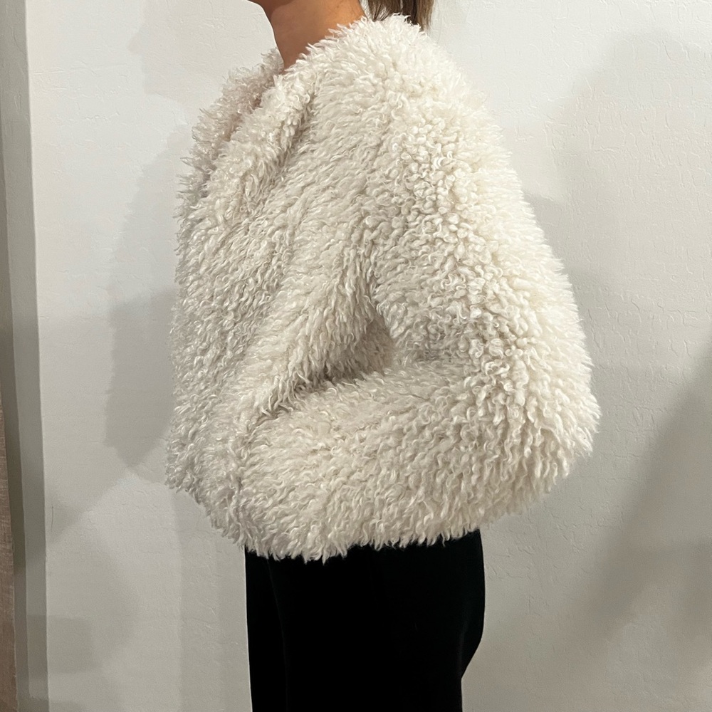 White Fuzzy Jacket - Picture 2 of 5